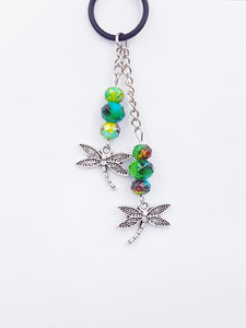 Silverpaw Creations  - Vape Charms - Dragon Fly Charm - Multi-Coloured Rhondelles