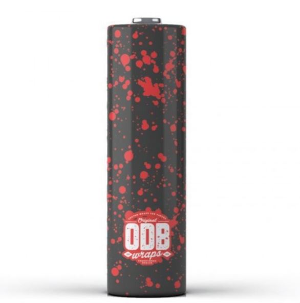 ODB Battery Wrap - RED SPLATTER - 18650