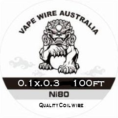 Vape Wire Australia Ni80 Ribbon / Flat wire 0.1x0.3 100ft