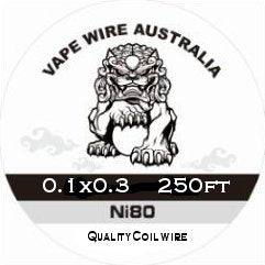 Vape Wire Australia Ni80 Ribbon / Flat wire 0.1x0.3 250ft