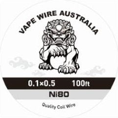 Vape Wire Australia Ni80 Ribbon / Flat wire 0.1x0.5 100ft