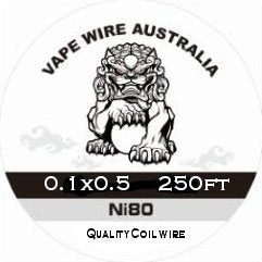 Vape Wire Australia Ni80 Ribbon / Flat wire 0.1x0.5 250ft