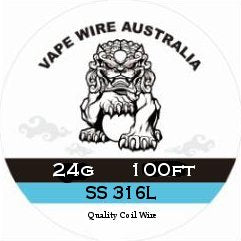 Vape Wire Australia SS 316L Round Wire 24g 100ft