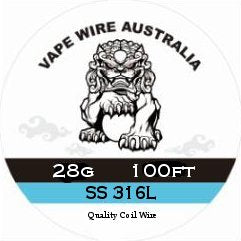 Vape Wire Australia SS 316L Round Wire 28g 100ft