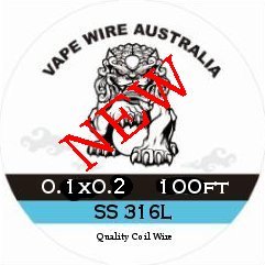 Vape Wire Australia SS Ribbon / Flat Wire 0.1x0.2 100ft