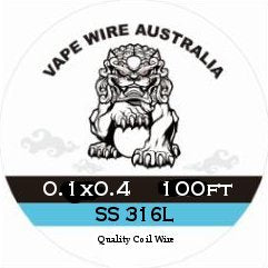 Vape Wire Australia SS Ribbon / Flat Wire 0.1x0.4 100ft