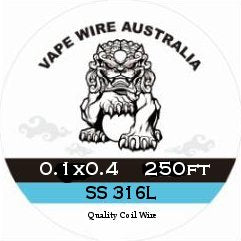 Vape Wire Australia SS Ribbon / Flat Wire 0.1x0.4 250ft