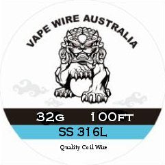 Vape Wire Australia SS 316L Round Wire 32g 100ft