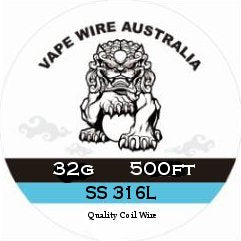 Vape Wire Australia SS 316L Round Wire 32g 500ft