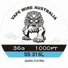 Vape Wire Australia SS 316L Round Wire 36g 1000ft